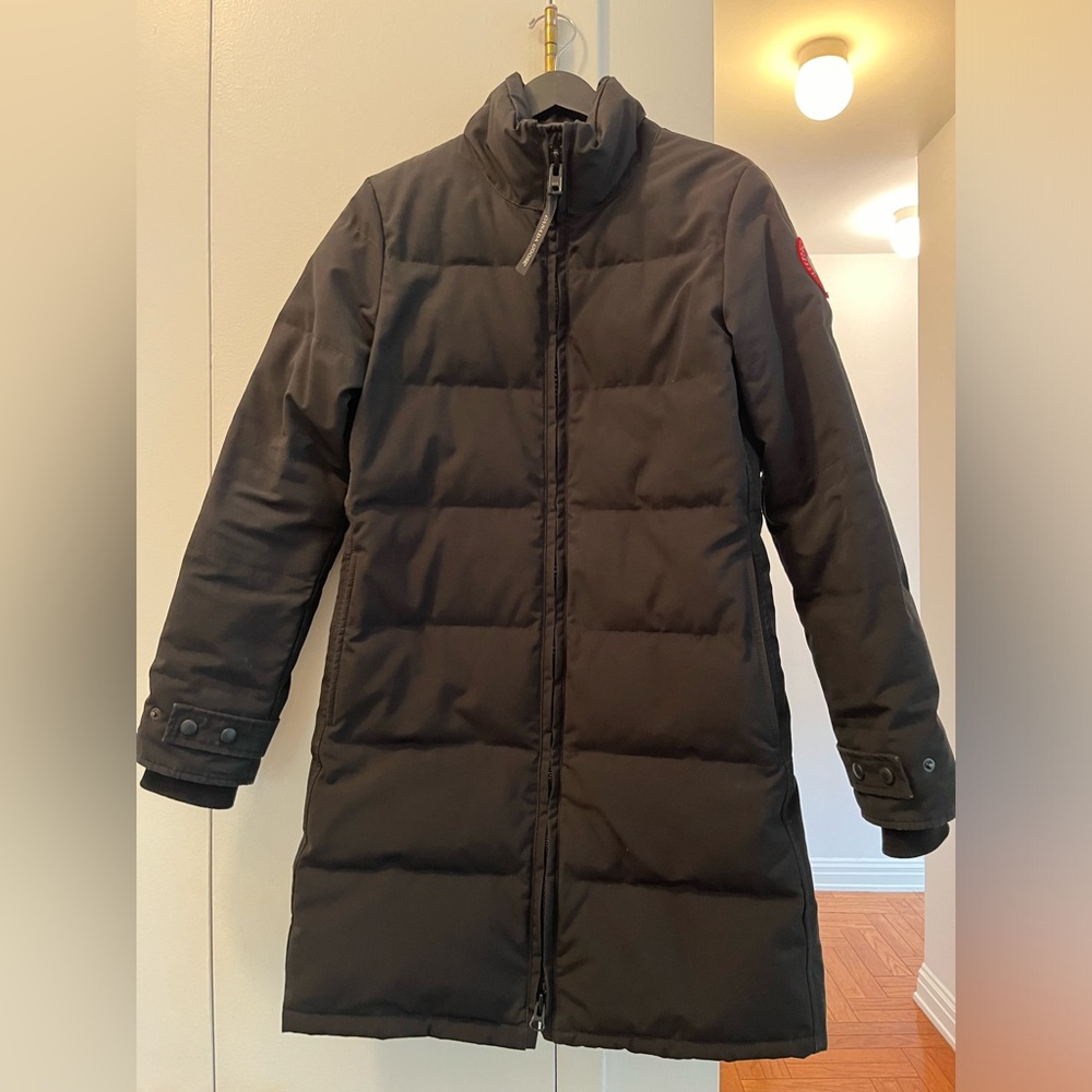 RARE Canada Goose long hood-less down puffer coat